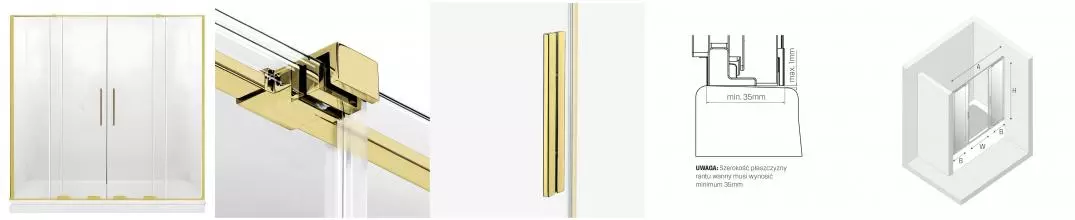 Шторка на ванну стеклянная «New Trendy» Smart Light Gold 180/150 прозрачная/светлое золото Шторка на ванну стеклянная «New Trendy» Smart Light Gold 180/150 прозрачная/светлое золото