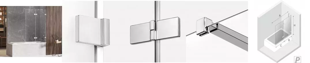 Шторка на ванну стеклянная «New Trendy» Avexa 100/150 EXK-1955 прозрачная/хром правая Шторка на ванну стеклянная «New Trendy» Avexa 100/150 EXK-1955 прозрачная/хром правая