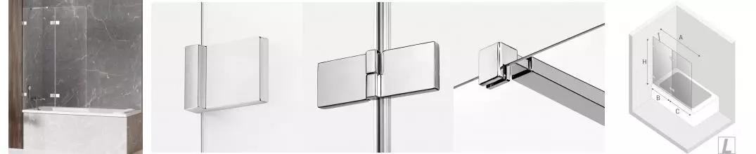 Шторка на ванну стеклянная «New Trendy» Avexa 110/150 EXK-1956 прозрачная/хром левая Шторка на ванну стеклянная «New Trendy» Avexa 110/150 EXK-1956 прозрачная/хром левая