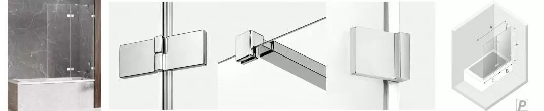 Шторка на ванну стеклянная «New Trendy» Avexa 110/150 EXK-1957 прозрачная/хром правая Шторка на ванну стеклянная «New Trendy» Avexa 110/150 EXK-1957 прозрачная/хром правая