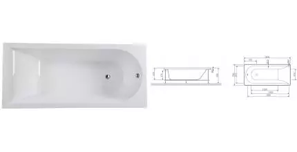 Ванна акриловая «Am.Pm» Spirit 150/70 без опор без сифона белая