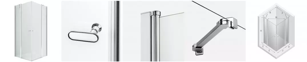 Душевой угол-ограждение «New Trendy» New Soleo 2D Chrome 120/120 прозрачный/хром квадратный без поддона Душевой угол-ограждение «New Trendy» New Soleo 2D Chrome 120/120 прозрачный/хром квадратный без поддона