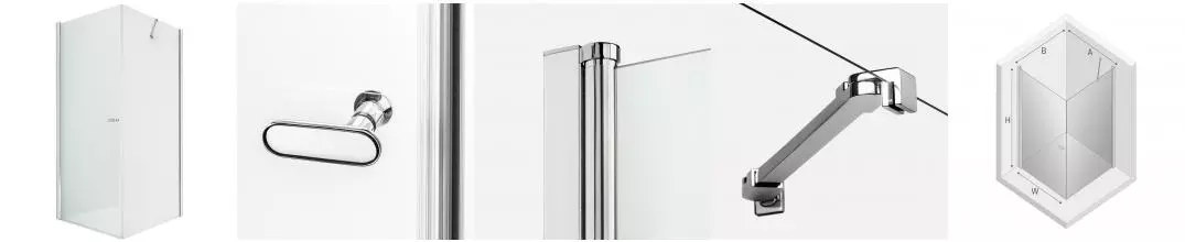 Душевой угол-ограждение «New Trendy» New Soleo Chrome 70/70 прозрачный/хром квадратный без поддона универсальный Душевой угол-ограждение «New Trendy» New Soleo Chrome 70/70 прозрачный/хром квадратный без поддона универсальный