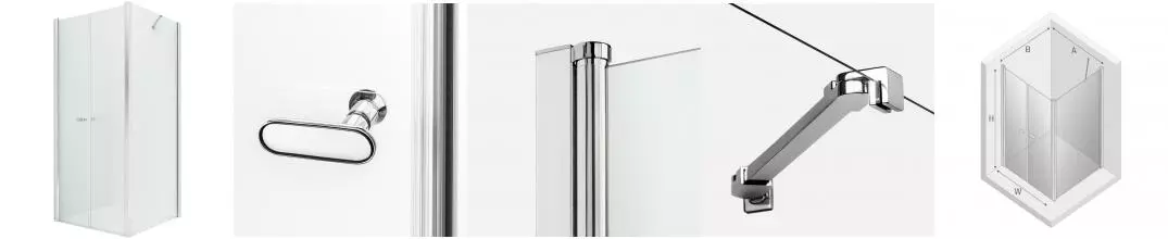 Душевой угол-ограждение «New Trendy» New Soleo Chrome 70/70 прозрачный/хром квадратный без поддона Душевой угол-ограждение «New Trendy» New Soleo Chrome 70/70 прозрачный/хром квадратный без поддона