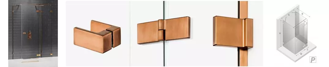 Душевой угол-ограждение «New Trendy» Avexa Copper Brushed 120/90 прозрачный/брашированная медь прямоугольный без поддона правый Душевой угол-ограждение «New Trendy» Avexa Copper Brushed 120/90 прозрачный/брашированная медь прямоугольный без поддона правый