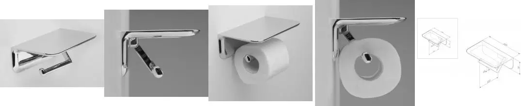 Держатель для туалетной бумаги «Am.Pm» Sensation на стену хром