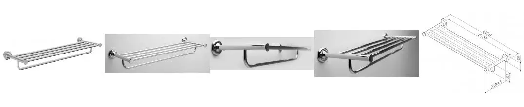 Полотенцедержатель с полкой «Am.Pm» Like A8037700 на стену хром Полотенцедержатель с полкой «Am.Pm» Like A8037700 на стену хром