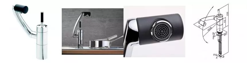 Смеситель для кухонной мойки «Damixa» Arc 290007464 хром/чёрный Смеситель для кухонной мойки «Damixa» Arc 290007464 хром/чёрный