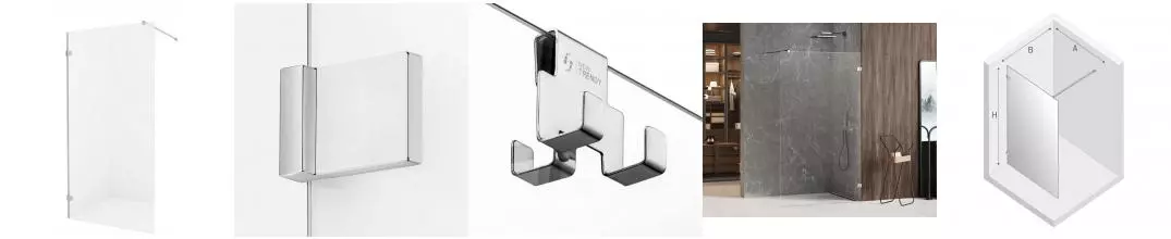 Душевая перегородка «New Trendy» Avexa Chrome Walk-in 160/200 прозрачная/хром универсальная Душевая перегородка «New Trendy» Avexa Chrome Walk-in 160/200 прозрачная/хром универсальная