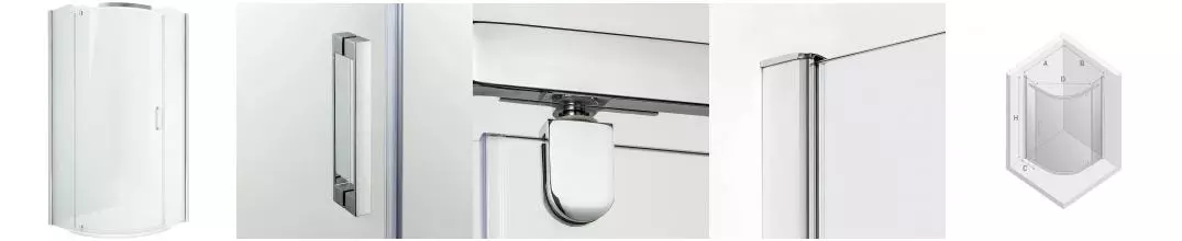 Душевой угол-ограждение «New Trendy» New Komfort Chrome 80/80 прозрачный/хром четверть круга без поддона универсальный Душевой угол-ограждение «New Trendy» New Komfort Chrome 80/80 прозрачный/хром четверть круга без поддона универсальный