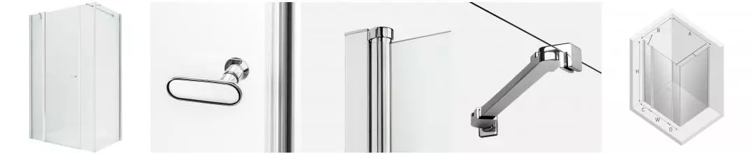 Душевой угол-ограждение «New Trendy» New Soleo Chrome 120/80 прозрачный/хром прямоугольный без поддона универсальный Душевой угол-ограждение «New Trendy» New Soleo Chrome 120/80 прозрачный/хром прямоугольный без поддона универсальный