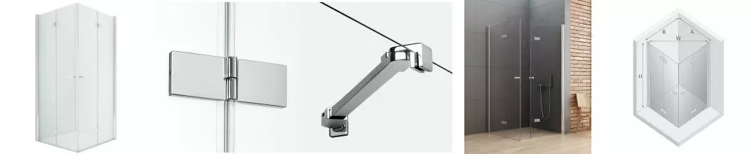 Душевой угол-ограждение «New Trendy» New Soleo 2D Chrome  90/100 прозрачный/хром прямоугольный без поддона универсальный 