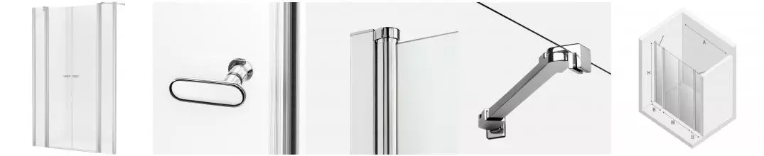 Душевая дверь «New Trendy» New Soleo Chrome 160/195 прозрачная/хром Душевая дверь «New Trendy» New Soleo Chrome 160/195 прозрачная/хром