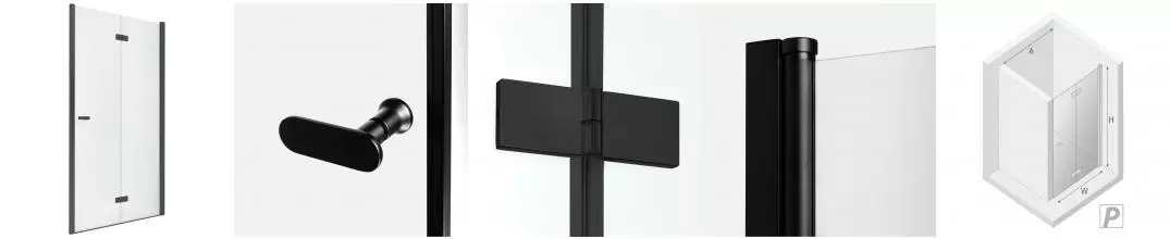 Душевая дверь «New Trendy» New Soleo Black 120/195 прозрачная/чёрная матовая правая Душевая дверь «New Trendy» New Soleo Black 120/195 прозрачная/чёрная матовая правая
