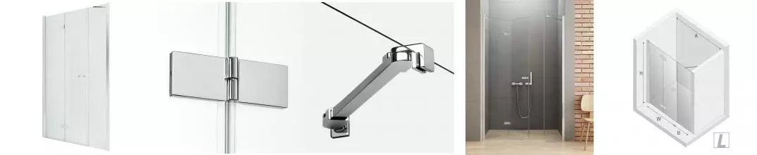 Душевая дверь «New Trendy» New Soleo Plus Chrome 130/195 прозрачная/хром левая Душевая дверь «New Trendy» New Soleo Plus Chrome 130/195 прозрачная/хром левая