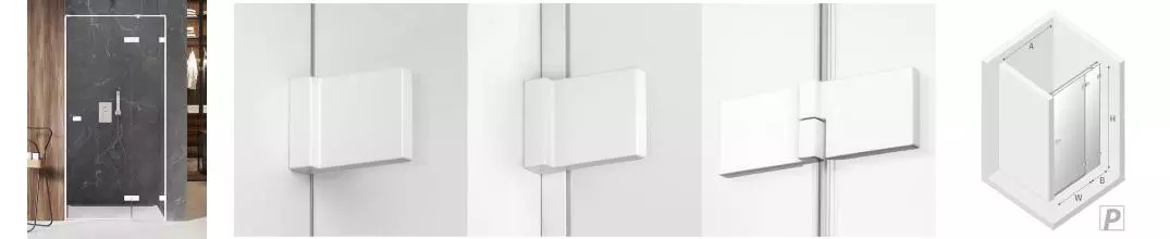 Душевая дверь «New Trendy» Avexa White 100/200 прозрачная/белая правая Душевая дверь «New Trendy» Avexa White 100/200 прозрачная/белая правая