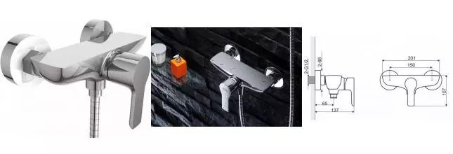 Смеситель для душа «Excellent» Apomea ARAX.6008CR хром