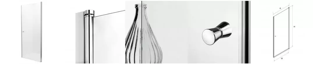 Душевая дверь «New Trendy» Superia Chrome 90/195 прозрачная/хром универсальная