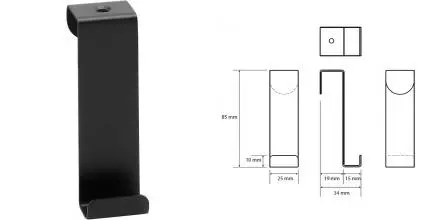 Крючок «Bemeta» Dark 101106150 на дверь чёрный матовый