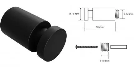 Крючок «Bemeta» Dark 104506090 на стену чёрный матовый