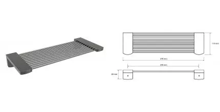 Полка для полотенец «Bemeta» Graphit 156102272 на стену графит Полка для полотенец «Bemeta» Graphit 156102272 на стену графит