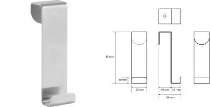 Крючок «Bemeta» Neo 101106155 на дверь матовый хром