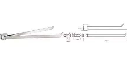 Полотенцедержатель двойной поворотный «Bemeta» Organic 157004101 на стену хром