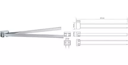 Полотенцедержатель двойной поворотный «Bemeta» Solo 139104232 на стену хром