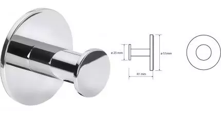 Крючок «Bemeta» Omega 104206272 на стену хром