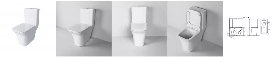 Унитаз компакт безободковый «Grossman» Galaxy GR-4470S белый с сиденьем ультратонкое дюропласт с микролифтом белое Унитаз компакт безободковый «Grossman» Galaxy GR-4470S белый с сиденьем ультратонкое дюропласт с микролифтом белое