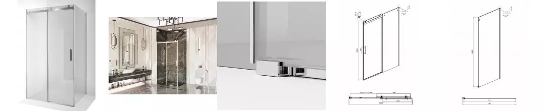 Душевой угол-ограждение «Ambassador» Benefit 19021102HX-80HX 130/80 прозрачный/хром без поддона