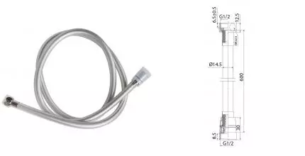 Душевой шланг «Iddis» A50711 0.6 60 см серый