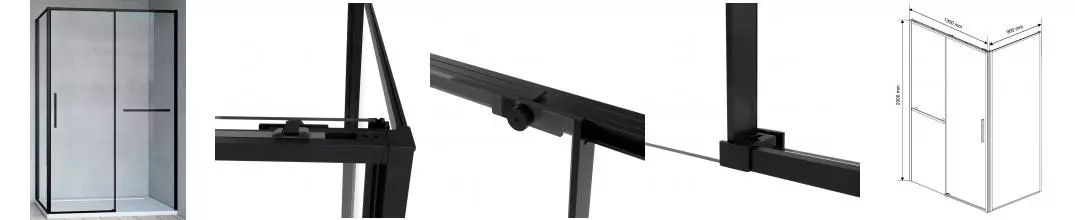 Душевой угол-ограждение «Vincea» Slim Soft VSR-1SS9013CLB 130/90 прозрачный/чёрный прямоугольный без поддона универсальный Душевой угол-ограждение «Vincea» Slim Soft VSR-1SS9013CLB 130/90 прозрачный/чёрный прямоугольный без поддона универсальный