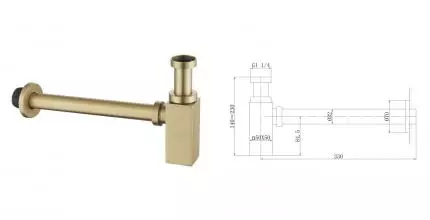 Сифон для раковины «Abber» AF0031G золото