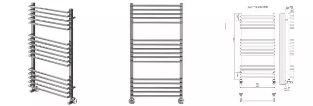 Водяной полотенцесушитель «Terminus» Арт П16 53/100 хром Водяной полотенцесушитель «Terminus» Арт П16 53/100 хром