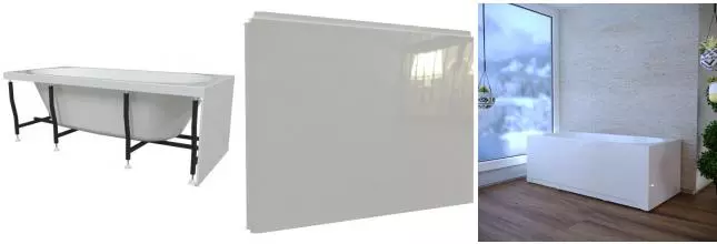 Торцевой экран под ванну «Radomir» Вальс 200/100 белый правый