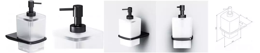 Дозатор для мыла «Am.Pm» Inspire V2.0 A50A36922 на стену чёрный матовый