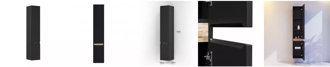 Пенал «Am.Pm» X-Joy 30 подвесной чёрный матовый правый