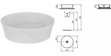 Раковина «Ideal Standard» Ipalyss 40/40 E139801 фарфоровая белая