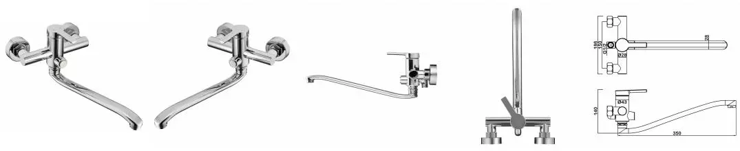 Смеситель для ванны «Swedbe» Diana 1055 хром Смеситель для ванны «Swedbe» Diana 1055 хром