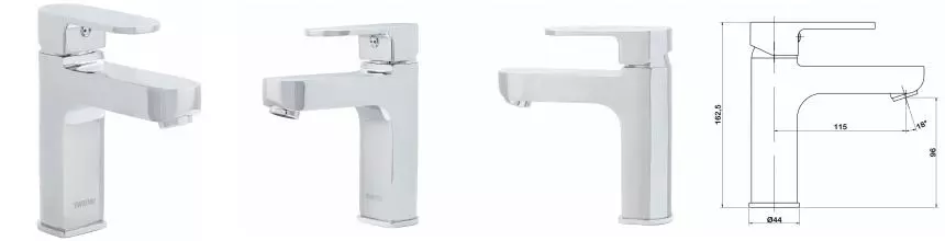Смеситель для раковины «Swedbe» Lynx 2310 хром