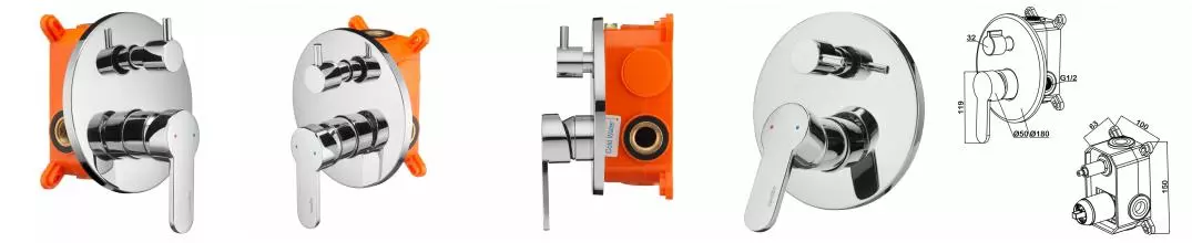 Смеситель для душа «Swedbe» Platta 5518 хром Смеситель для душа «Swedbe» Platta 5518 хром