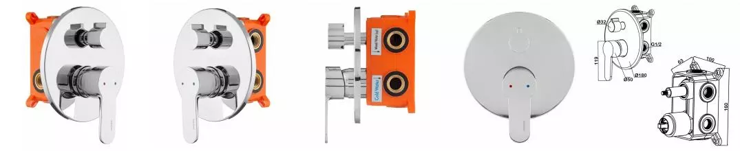 Смеситель для душа «Swedbe» Platta 5521 хром Смеситель для душа «Swedbe» Platta 5521 хром