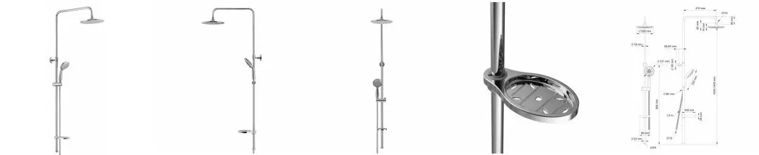 Душевая стойка «Swedbe» Calypso 5072 хром Душевая стойка «Swedbe» Calypso 5072 хром