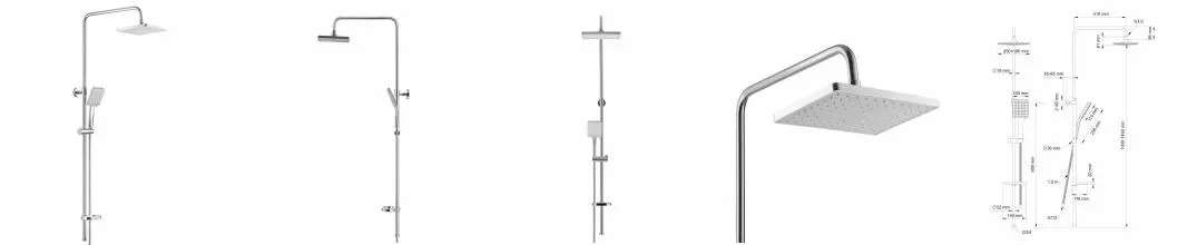 Душевая стойка «Swedbe» Calypso 5076 хром Душевая стойка «Swedbe» Calypso 5076 хром