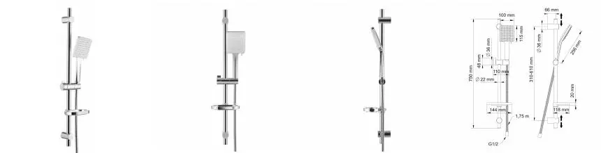 Душевой гарнитур «Swedbe» Calypso 5084 хром Душевой гарнитур «Swedbe» Calypso 5084 хром