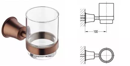 Стакан для зубных щёток «Swedbe» Terracotta Art 2541 на стену тёмная бронза Стакан для зубных щёток «Swedbe» Terracotta Art 2541 на стену тёмная бронза