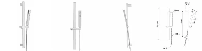 Душевой гарнитур «Swedbe» Calypso 5086 хром Душевой гарнитур «Swedbe» Calypso 5086 хром