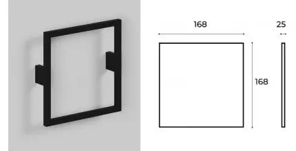 Мебельная ручка «La Fenice» Cubo 16 (скоба) Nero