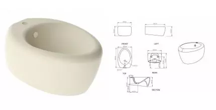 Подвесное биде «GSG» Touch TOBISO015 пергамон/матовый Подвесное биде «GSG» Touch TOBISO015 пергамон/матовый